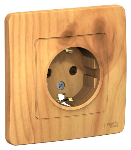 Розетка с заземлением с рамкой Systeme Electric Blanca 1-м. ясень фото Розетка с заземлением с рамкой Systeme Electric Blanca 1-м. ясень картинка